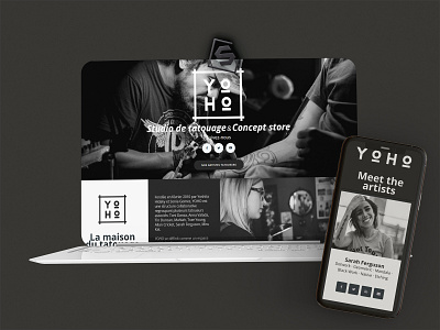 Tattoo salon & Concept store website template