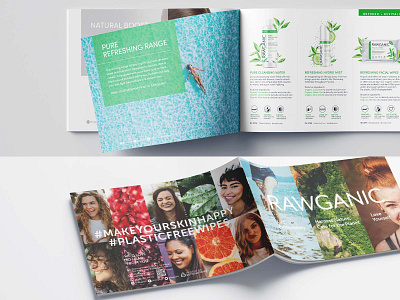 Catalogue design for RAWGANIC personal care brand brand identity eco graphicdesign print print design rawganic