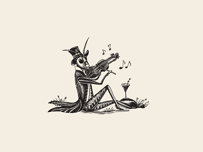 Vintage Grasshopper illustration