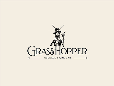 Logo design for cocktail and wine bar Grasshopper