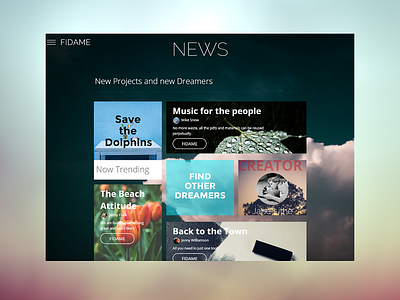 Dreamy Newsfeed (Max UX) beautiful dashboard design feed minimal newsfeed palette platform social ui ux web