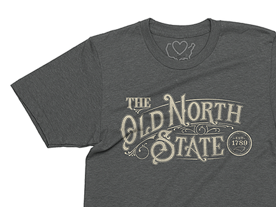 The Old North State 50 states 50 states apparel apparel design north carolina old north state state tshirt typography