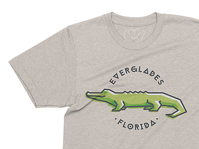 Everglades, Florida 50 states 50 states apparel alligator apparel design florida south southern state tshirt