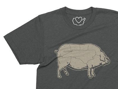 The Pulled Pork State 50statesapparel apparel barbecue bbq butcher north carolina pig pulled pork state state tshirt tshirt