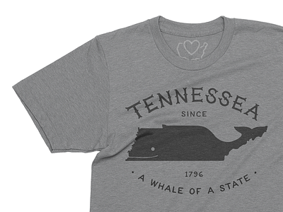 Tennessea: A whale of a state 50 states apparel lettering sea state tennessee tshirt whale