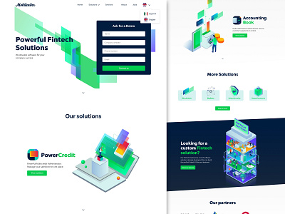 Mobilender - Power Fintech Solutions branding illustration ui ux website