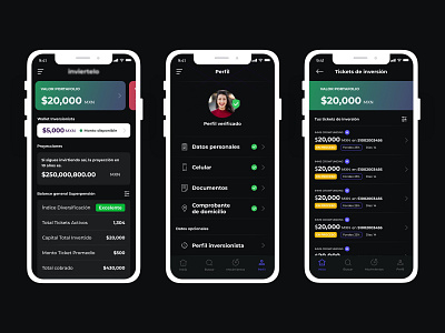 Investment app app branding ui ux