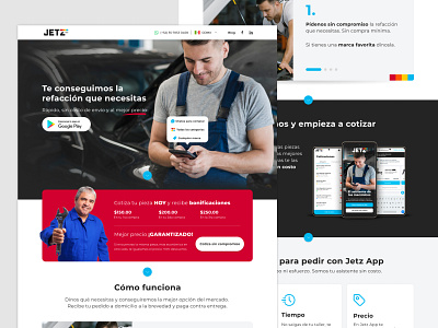 Jetz App - Landing page landing page ui ux website