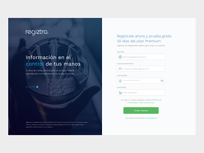 Regiztra SignUp (slider 04) design signup page ui website