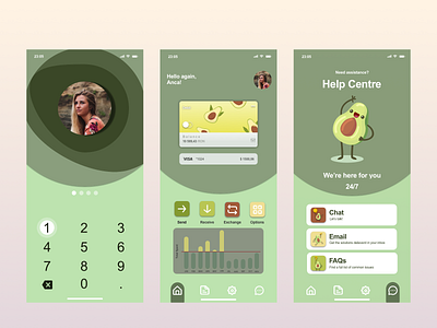 Banking App With Avocado Theme