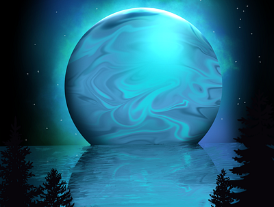 Blue Planet blue cosmos design illustration planet procreate space universe
