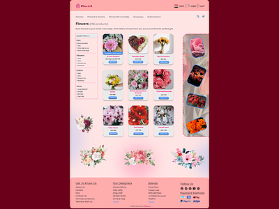 Flowerit Site... figma flower flowers online shopping shopping ui ux web design