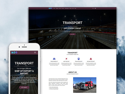 Material Transport Landing Page