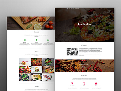 Culinary Portfolio Template bootstrap css design html javascript js material design responsive template ui ux web