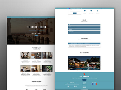 Material Design Hostel Landing Page