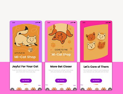 Onboarding Mi-Cat Shop Apps ui ux