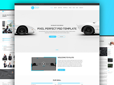 Circle Agency PSD Template agency blog business clean corporate creative elegant minimal modern multipurpose portfolio psd template