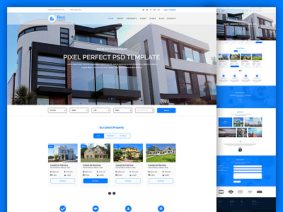 Real Estate Home Page Concept behance case design estate experience interface page real study ui web website