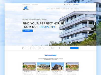 Real Estate Home Page behance case design estate experience interface page real study ui web website