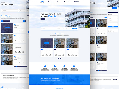 Real Estate Full Site Concept behance case design estate experience interface page real study ui web website