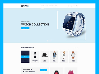 E commerce Home Page Freebie