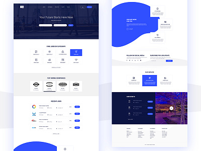 Job Portal Website board designers find job jobs layout portal search template theme webdesign website