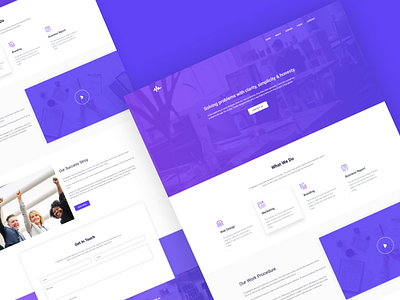 Business Home Page agency design experience flat interface landing minimal page ui user ux web website