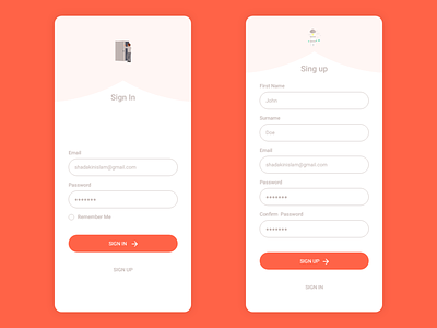 Sign in and Sign Up Freebie experience flat freebie xd illustration interface minimal page typography ui ux