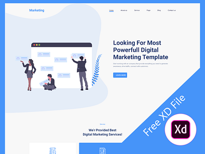 Digital marketing agency Freebie agency app behance case creative design experience flat illustration interface landing minimal page ui user ux web website