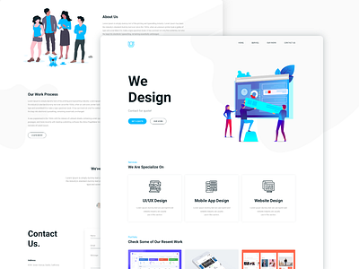 Team Landing Page agency app behance case clean creative design experience flat illustration interface landing minimal page typography ui user ux web website