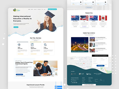 Visa Consultant Website branding design graphic design landing page design ui uiux web design web ui website website design