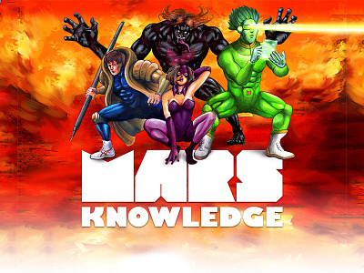 The Mars Knowledge Poster illustration logo poster