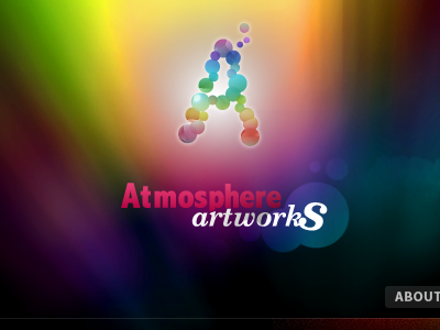 Atomospere artworks logo&website abstract illustrator logo photoshop rainbow