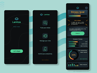 Lenitas UI concept 2d app app concept app design design figma stress ui ux