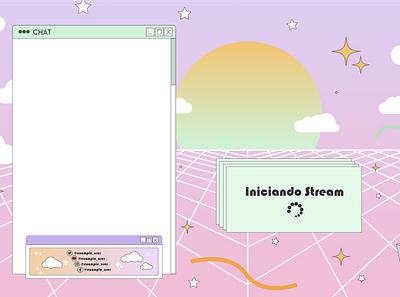 Vaporwave pastel, Starting stream. branding design graphic design illustration vaporwave