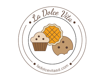 La Dolce Vita branding illustration logo