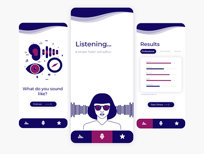 What do you sound like? | 300ms App Design branding design illustration ui ux vector