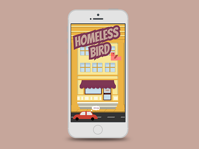 Homesless Bird bird character design game home illustration screen ui unity