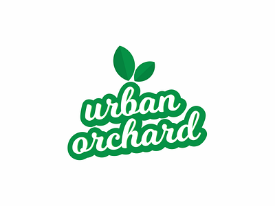 Urban Orchard Logo design green juice logo orchard urban