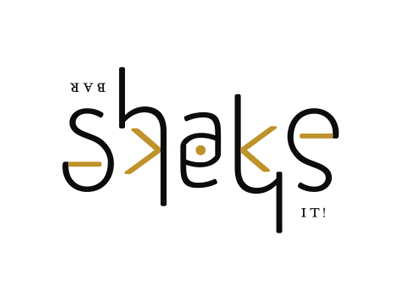 Shake Logo ambigram bar branding gif logo shake