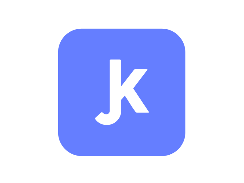 JK Logo Animation animation branding character color design eyes logo motion shine ux