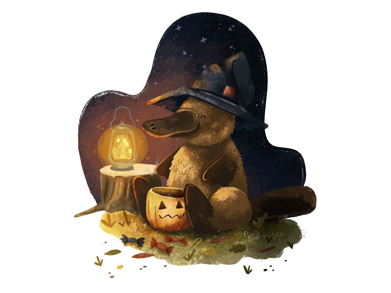 Cozy Halloween Night animation digital illustration illustration photoshop