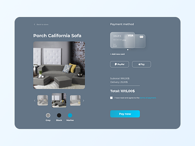 Shopping card and Credit card checkout design ui ux web webdesign