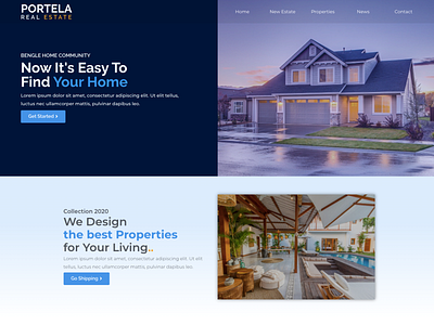 Real Estate Website Landing Page design ui ui design ux web design web development webapp website