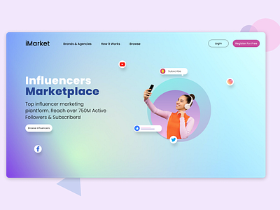 Influencers Marketplace Landing Page