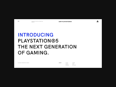 Sony Playstation Hero Sequence animation concept electronics layout motion technology typography ui ui design website