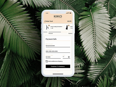 Credit Card Checkout Concept app application ui beauty product cosmetics dailyui dailyui 002 design flat icon ios minimal mobile responsive responsive design typography ui ux web webapplication website