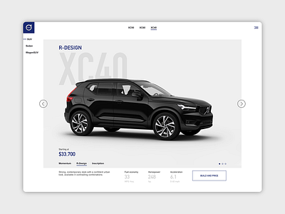 Automotive Car Model Page automotive concept design layout typography ui uidesign ux design web website