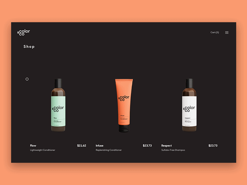 Cosmetics E-Commerce Interaction animation beauty product concept cosmetics design interaction layout typography ui ui design uidesign web web design website
