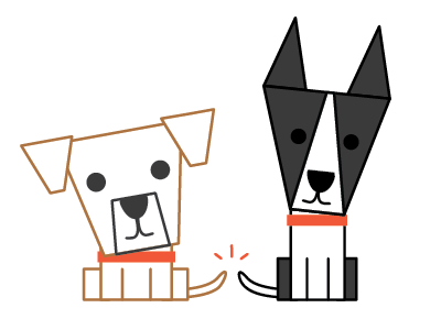 Moby & Maeby dogs illustration illustrator mutts vector